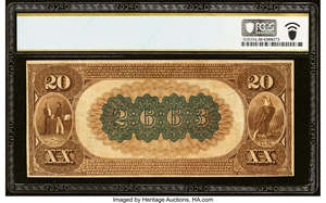 image for: Maysville, KY - $20 1882 Brown Back Fr. 493 The State National Bank Ch. # 2663 PCGS Banknote Very Fine 30....