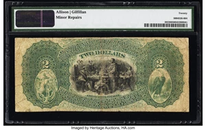 image for: Salem, MA - $2 1875 Fr. 392 The Mercantile National Bank Ch. # 691 PMG Very Fine 20....