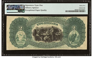 image for: Decatur, MI - $2 Original Fr. 389 The First National Bank Ch. # 1722 PMG Choice Very Fine 35 EPQ....