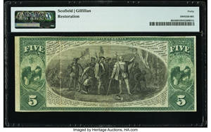 image for: Fort Benton, MT - $5 1875 Fr. 404 The First National Bank Ch. # 2476 PMG Extremely Fine 40....
