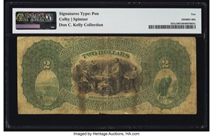 image for: Cincinnati, OH - $2 Original Fr. 387a The Merchants National Bank Ch. # 844 PMG Very Good 10....