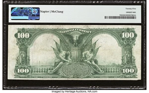image for: New Castle, PA - $100 1902 Plain Back Fr. 702 The Citizens National Bank Ch. # 4676 PMG Very Fine 25....