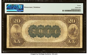 image for: Charleston, SC - $20 1882 Brown Back Fr. 499 The Bank of Charleston National Banking Assoc Ch. # (S)2044 PMG Very Fine 20....