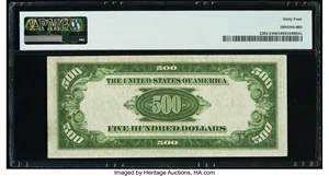 image for: Fr. 2202-E $500 1934A Federal Reserve Note. PMG Choice Uncirculated 64....