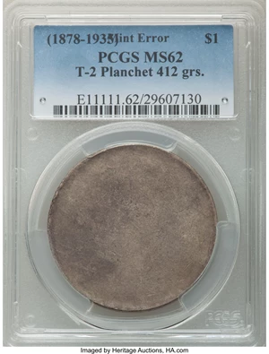 image for: (1878-1935) Silver Dollar Type Two Planchet MS62 PCGS....