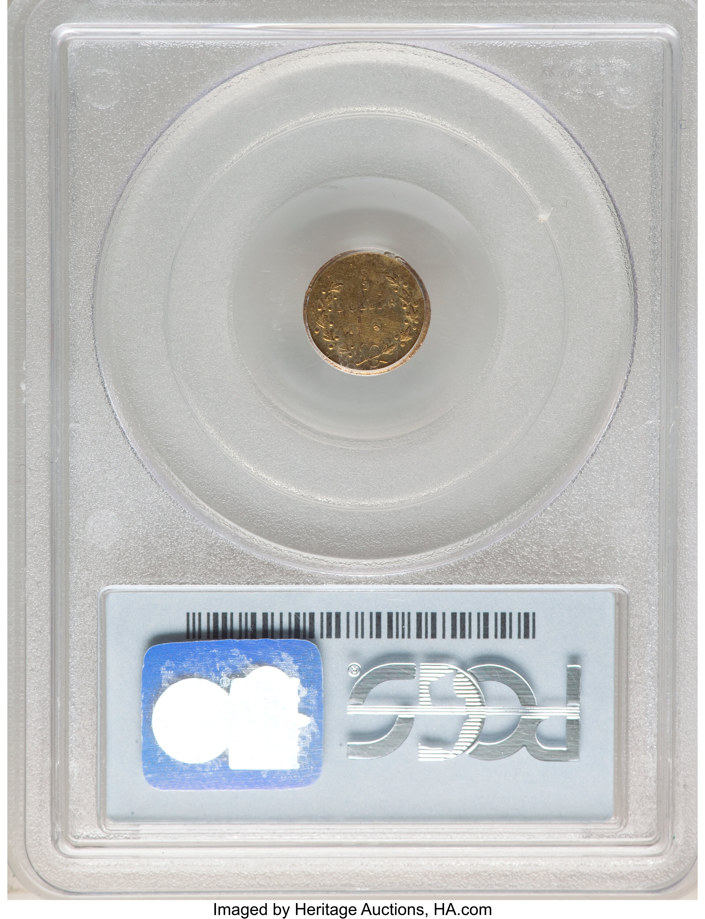 image for: 1855 50C Liberty Round 50 Cents, BG-405, R.5, MS60 PCGS. PCGS Population: (1/21). NGC Census: (0/8). MS60. ...