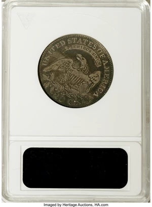 image for: 1828 25C 25/50C--Damaged--ANACS. Fine 15 Details. B-4. NGC Census: (1/8). PCGS Population (0/14). Numismedia Wsl. Price f...