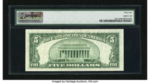 image for: Fr. 1961-G $5 1950 Wide Federal Reserve Note. PMG Choice Uncirculated 64....