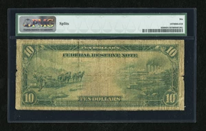 image for: Fr. 930 $10 1914 Federal Reserve Note PMG Good 6 Net.