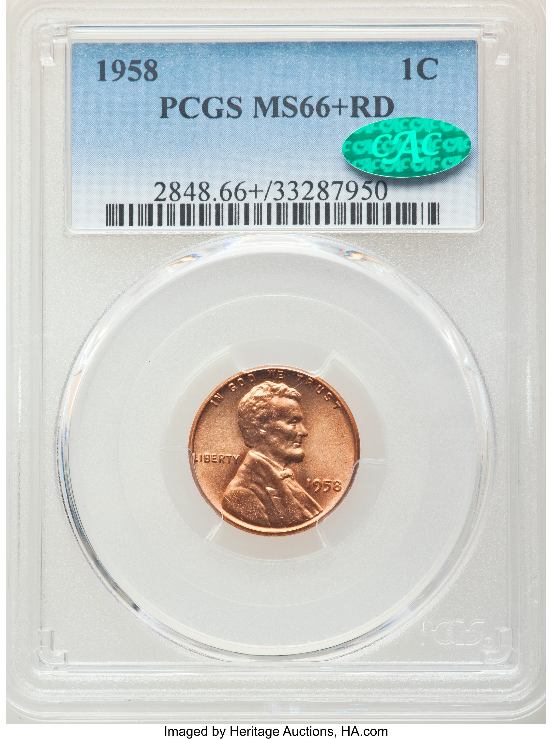 Image for 1958 1c MS RD MS66 RD CAC