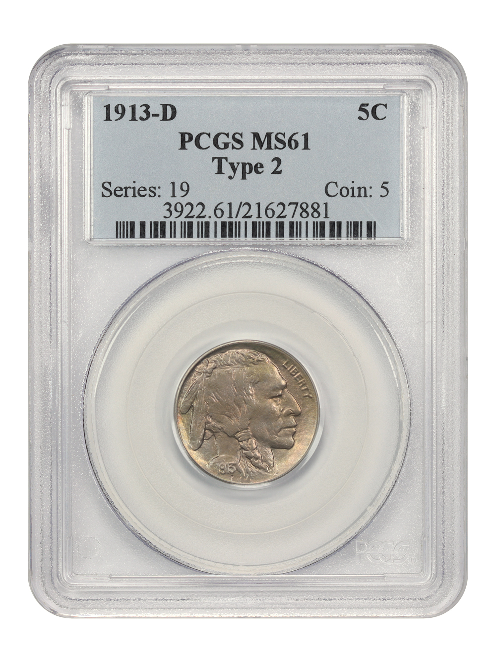 1913-D 5c Buffalo, Type 2 MS68 CAC thumbnail 15