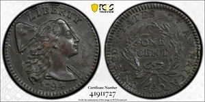 image for: 1794 Liberty Cap Cent. S-30. Rarity-1. Head of 1794. AU Details--Scratch (PCGS).