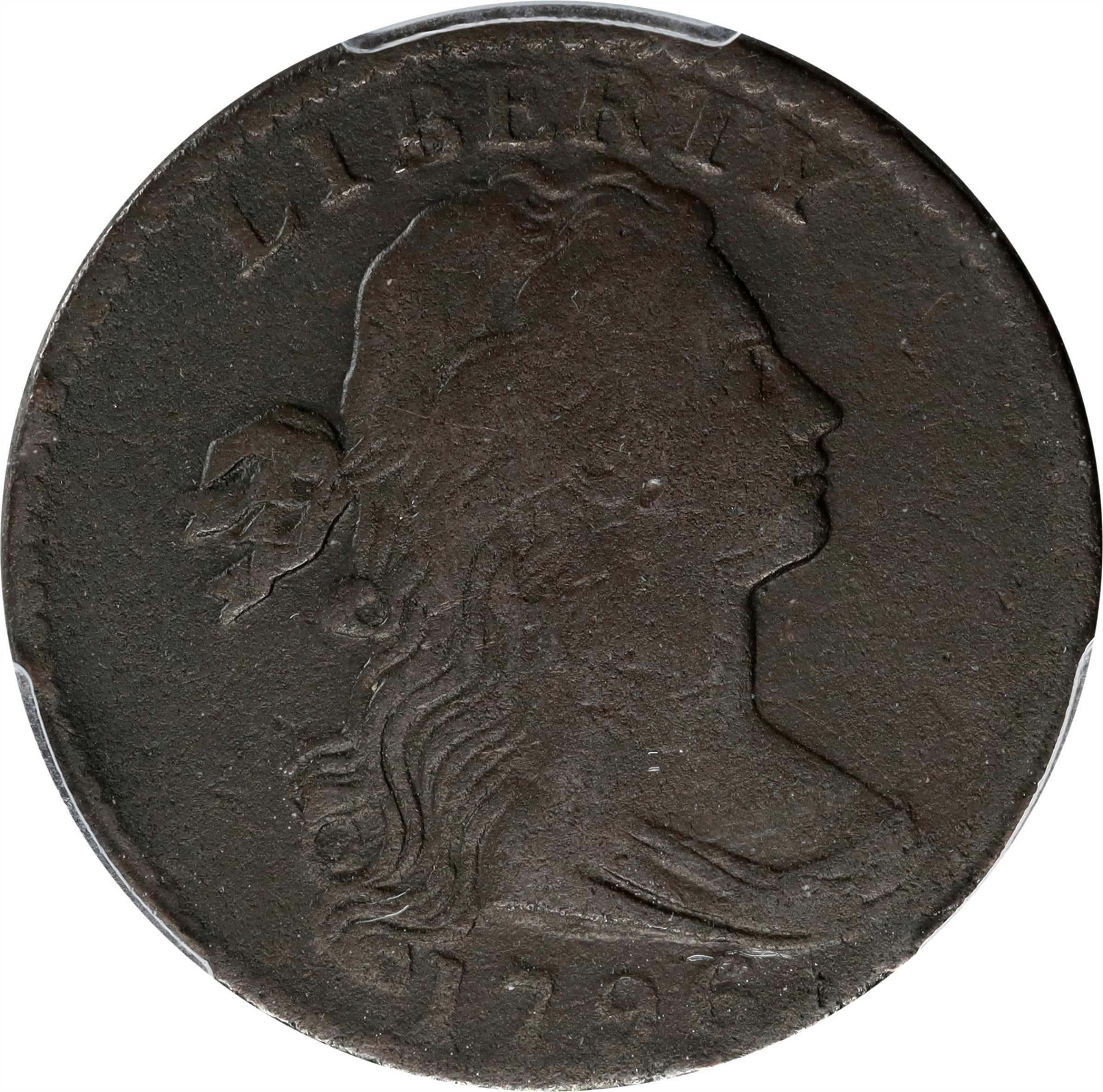 image for: 1796 Draped Bust Cent. S-108. Rarity-4. Reverse of 1794. VF Details--Environmental Damage (PCGS).