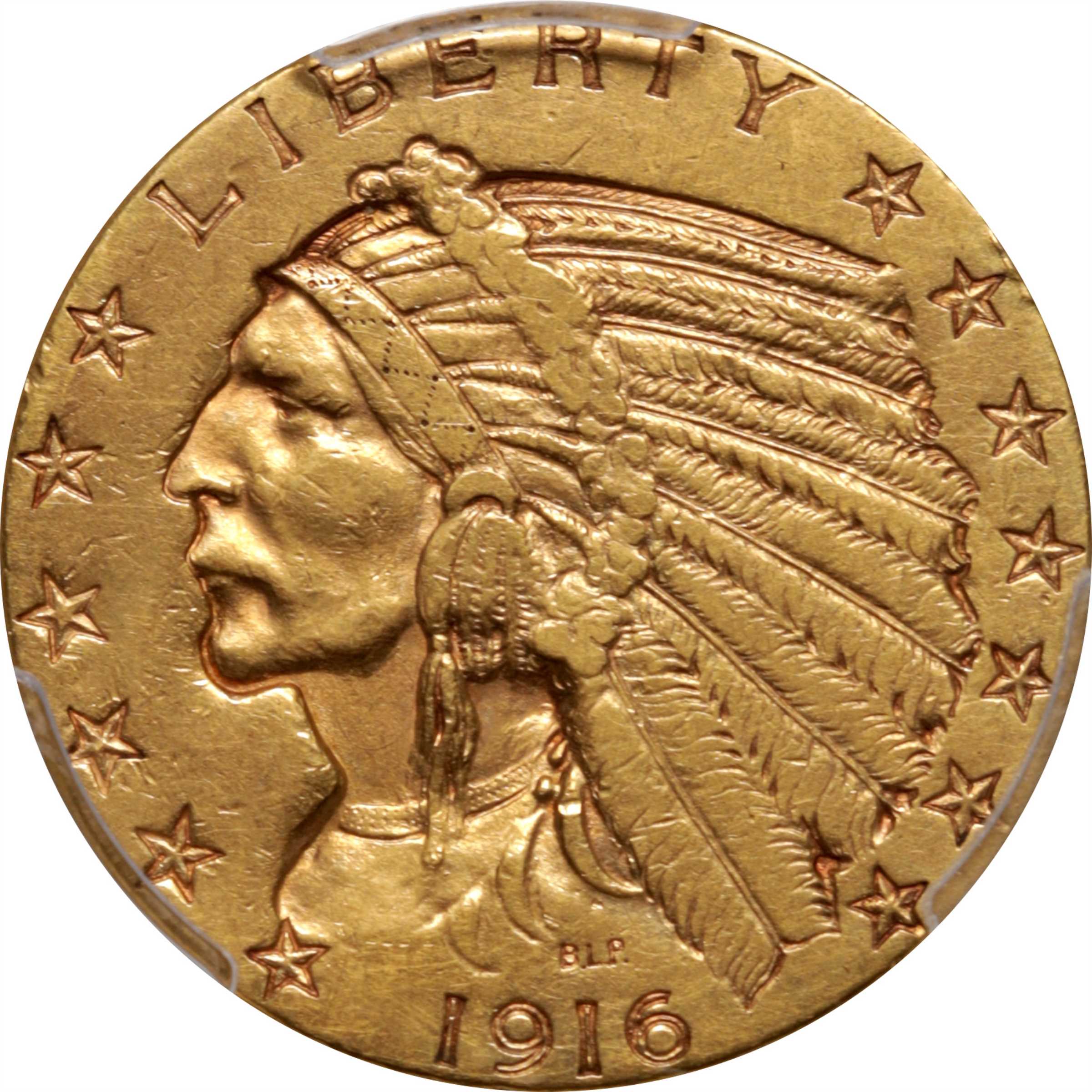 1916-S Indian Half Eagle. EF Details--Cleaned (PCGS).