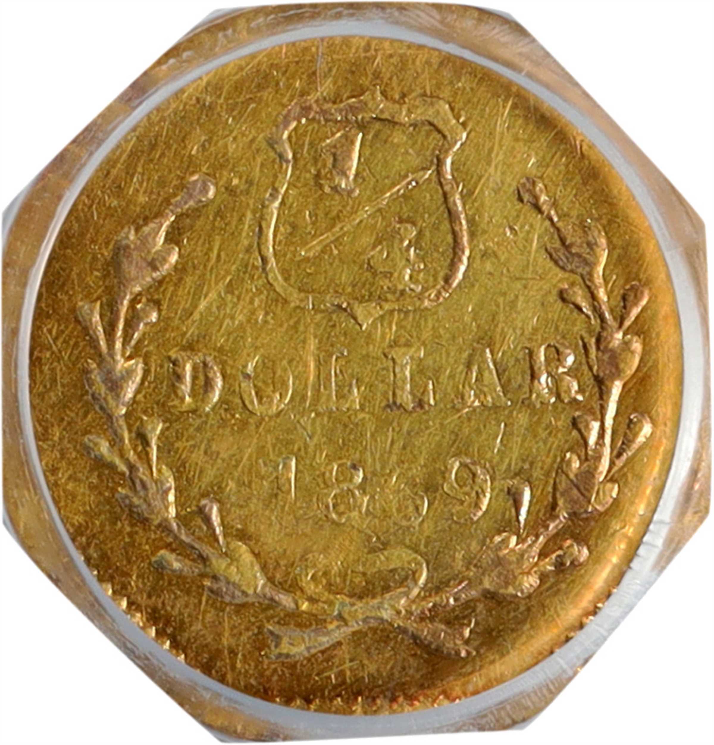 image for: 1869-G Octagonal 25 Cents. BG-751. Rarity-4+. Liberty Head. AU Details--Scratch (PCGS).