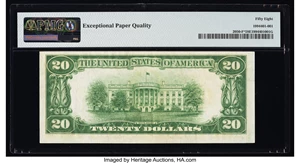 image for: Fr. 2050-F* $20 1928 Federal Reserve Star Note. PMG Choice About Unc 58 EPQ....