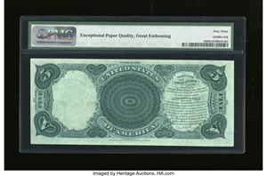 image for: Fr. 73 $5 1880 Legal Tender PMG Choice Uncirculated 63 EPQ.