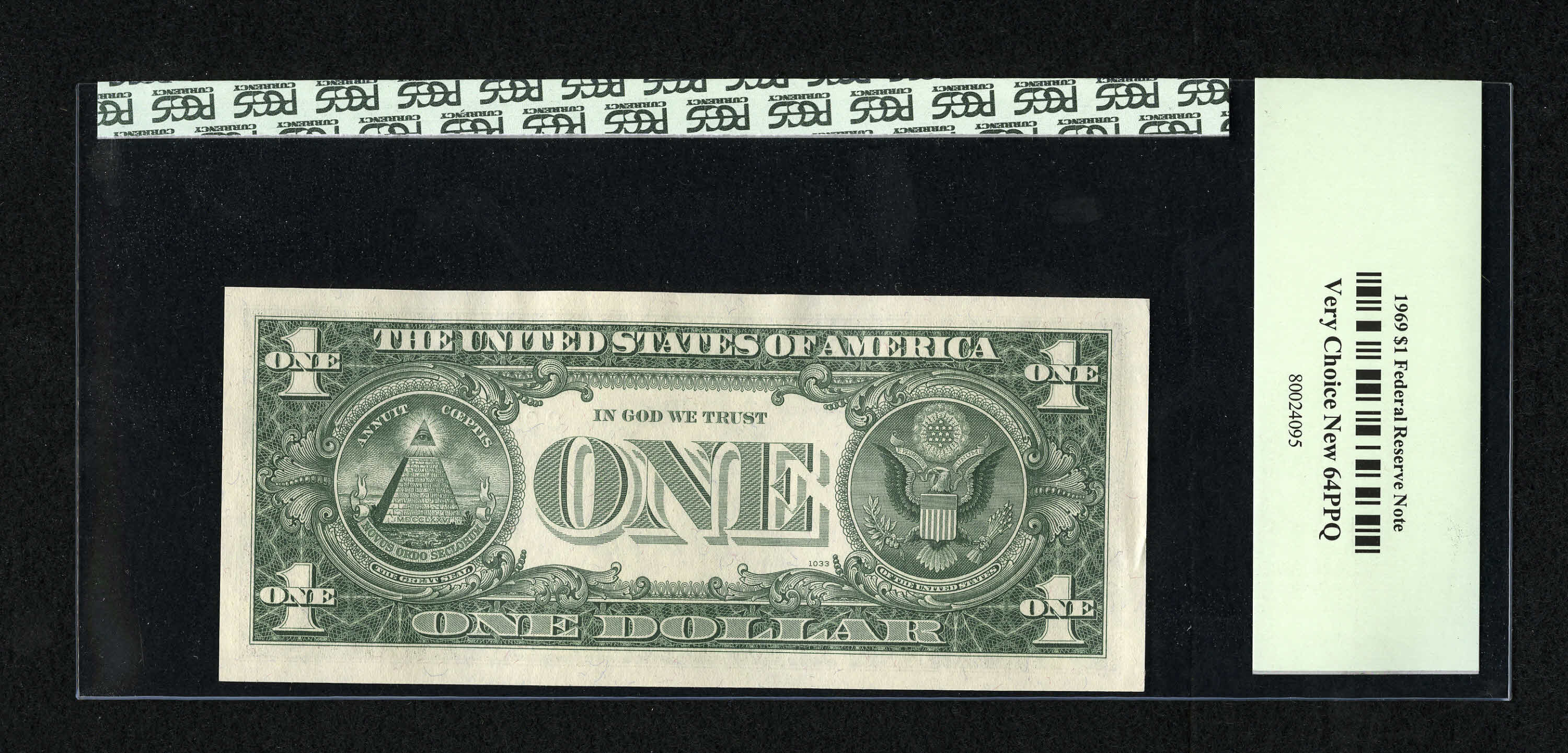 image for: Fr. 1903-C* $1 1969 Federal Reserve Note. PCGS Very Choice New 64PPQ....