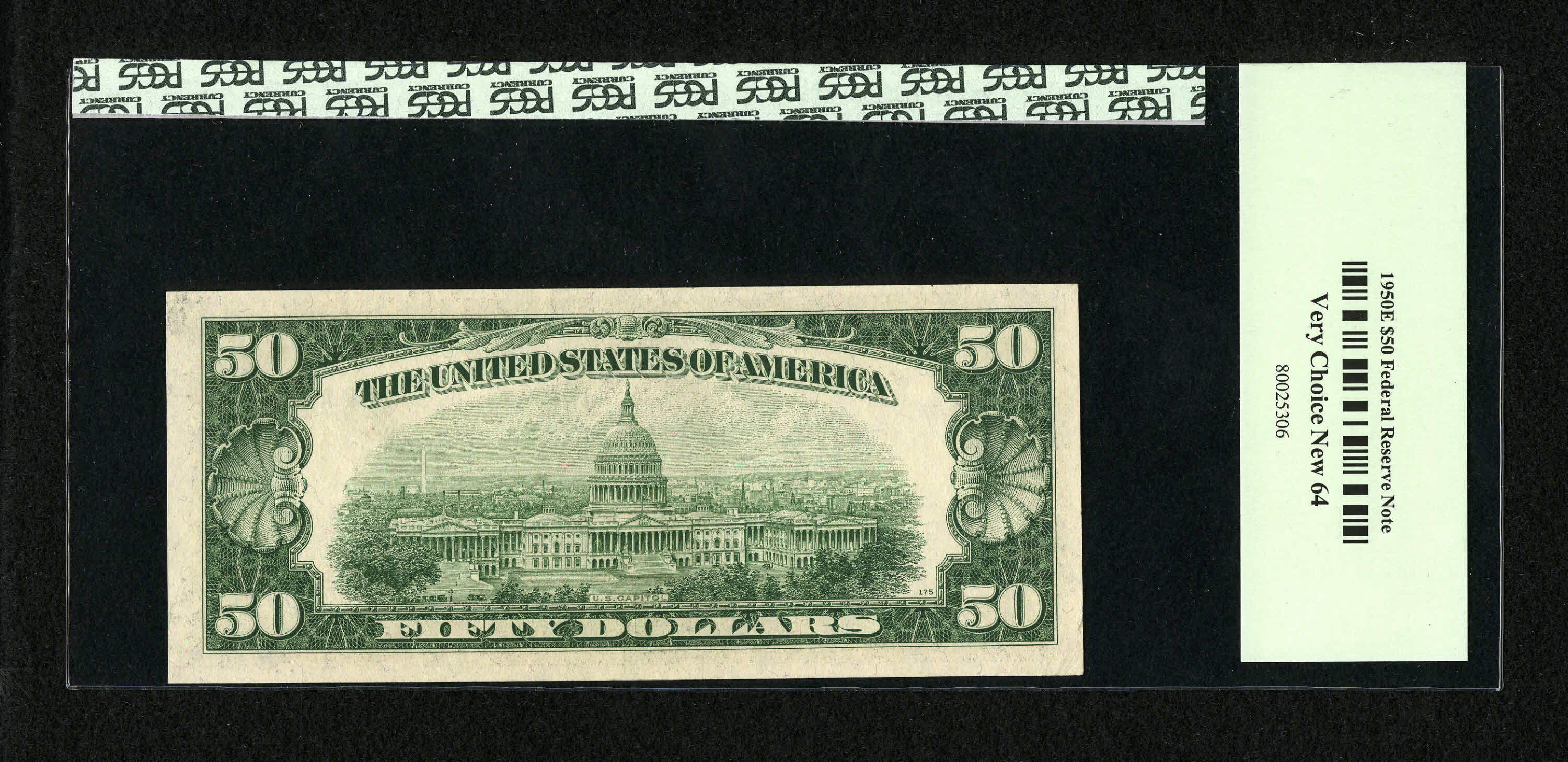 image for: Fr. 2112-G $50 1950E Federal Reserve Note. PCGS Very Choice New 64....