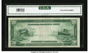 image for: Fr. 977 $20 1914 Federal Reserve Note CGA Extremely Fine 40....