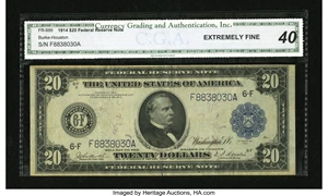 image for: Fr. 986 $20 1914 Federal Reserve Note CGA Extremely Fine 40....