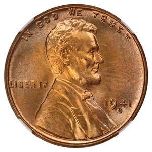image for: 1941-D 1c NGC MS67 RB