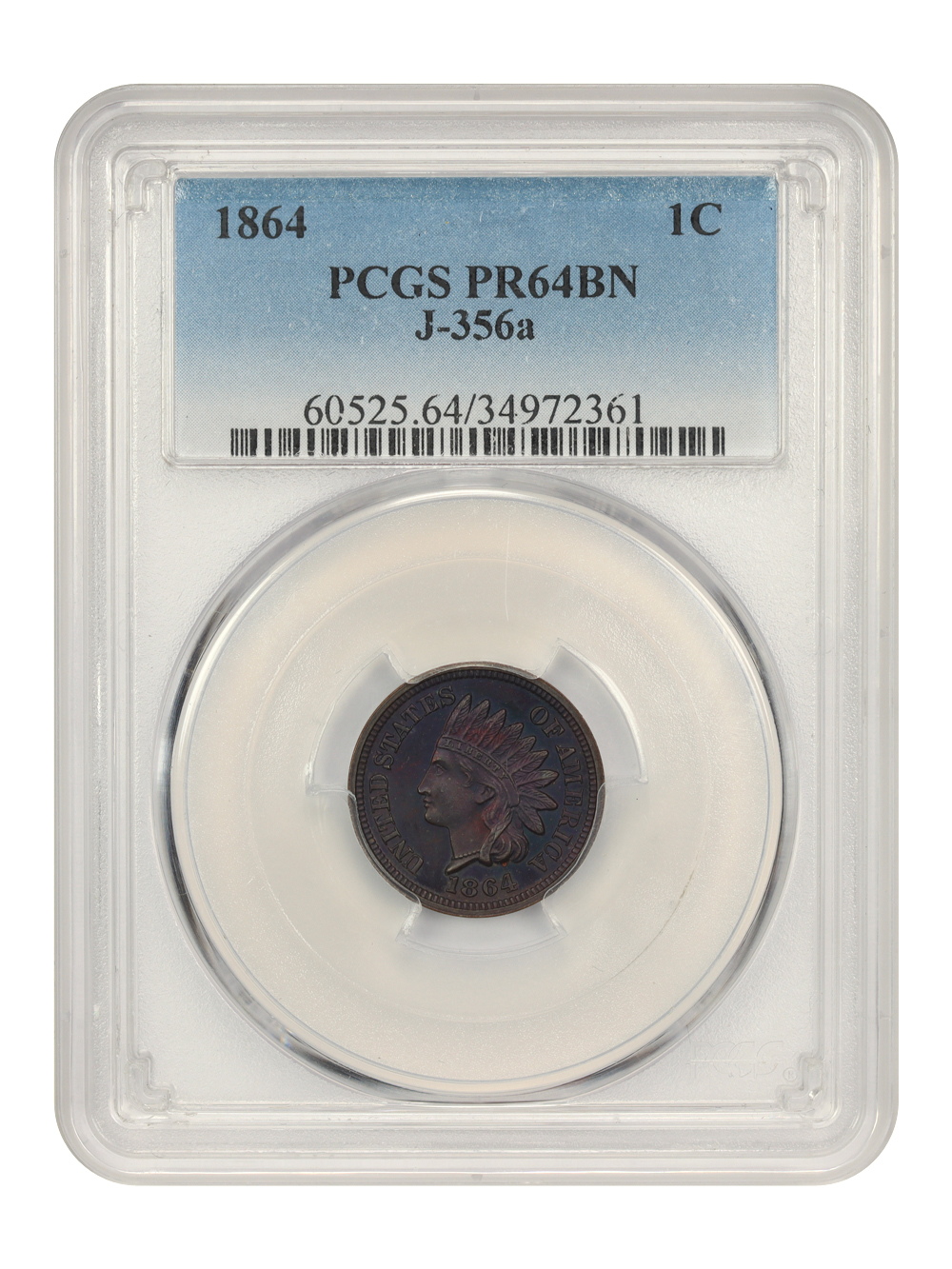 image for: Pattern: 1864 P1c PCGS Proof 64 BN (J-356A)