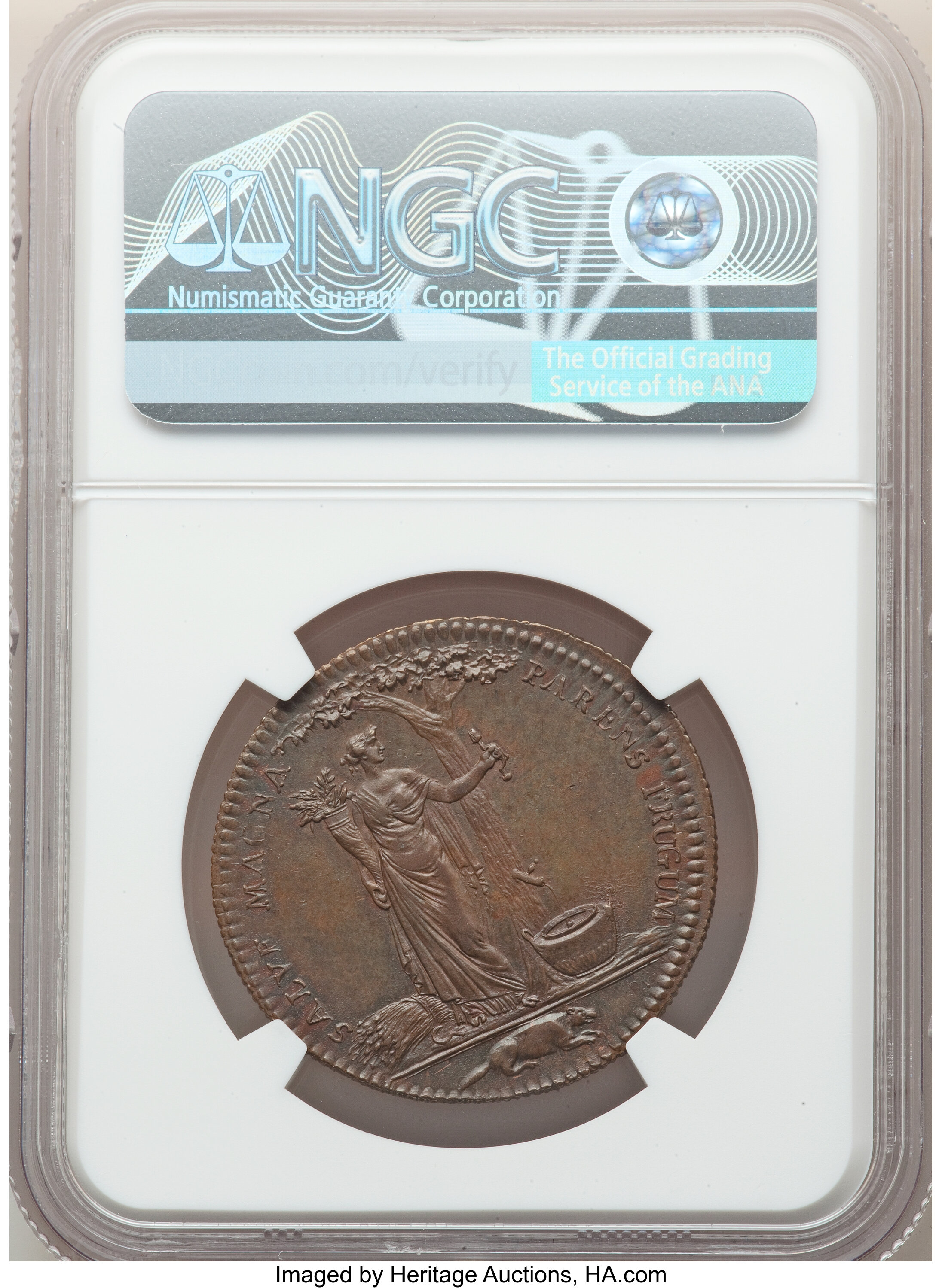 image for: 1796 Medal Castorland Medal, Copper, MS62 Brown NGC. W-9110, R.7....