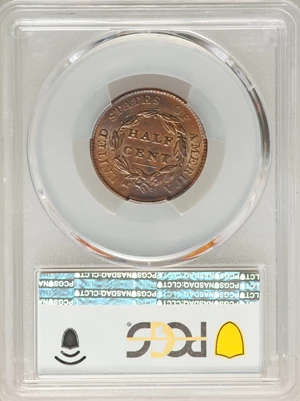 image for: 1825 1/2 C C-2, B-2, R.1, MS64 Brown PCGS. CAC....