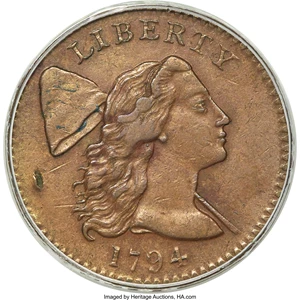 image for: 1794 1C Head of 1794, S-22, B-6, R.1, XF40 PCGS....