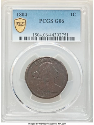 image for: 1804 1C S-266b, B-1, R.2, Good 6 PCGS....