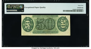 image for: Fr. 1336 50¢ Third Issue Spinner PMG Choice Extremely Fine 45 EPQ....