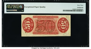 image for: Fr. 1348 50¢ Third Issue Justice PMG Choice Uncirculated 63 EPQ....