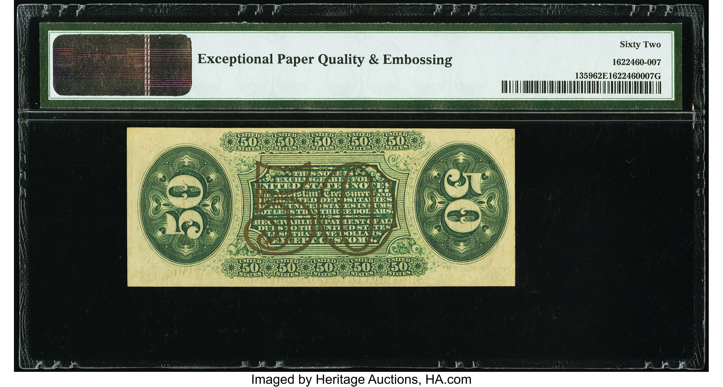 image for: Fr. 1359 50¢ Third Issue Justice PMG Uncirculated 62 EPQ....