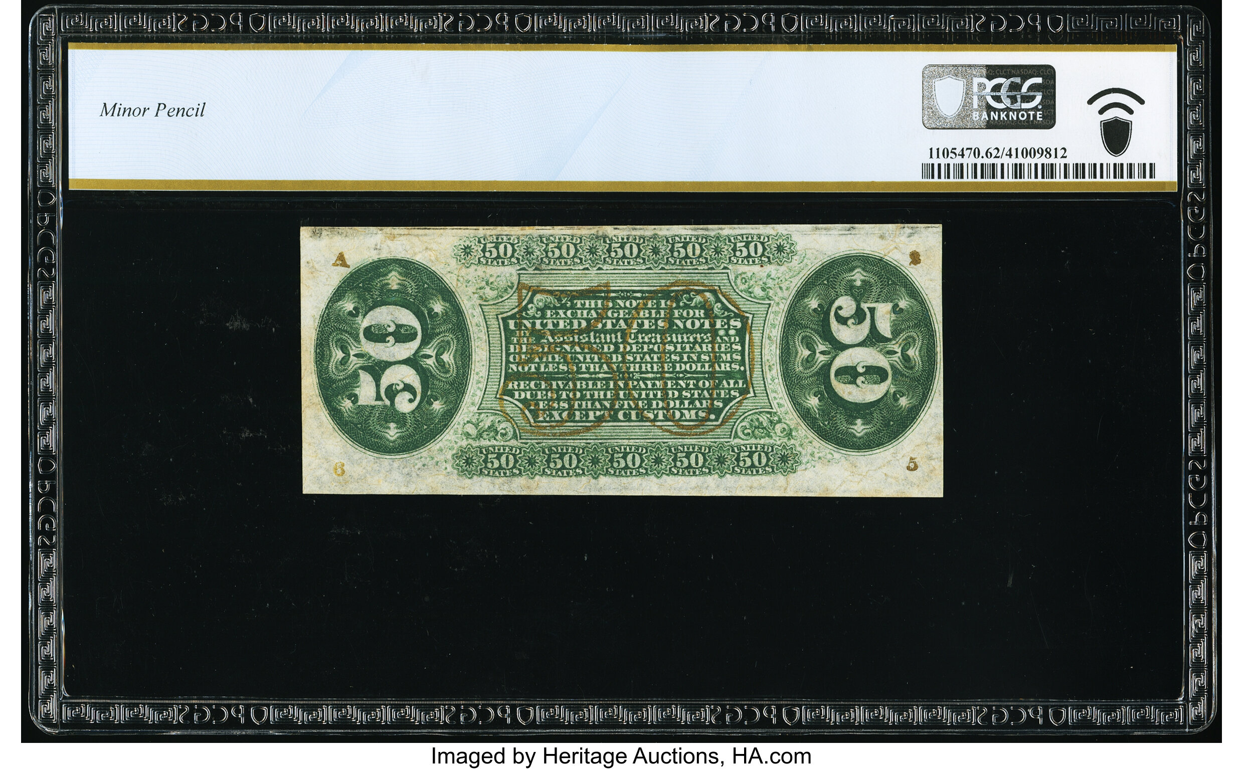image for: Fr. 1373 50¢ Third Issue Justice PCGS Banknote Uncirculated 62....