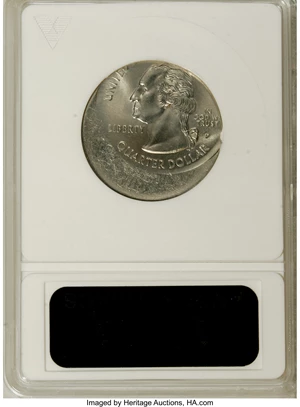 image for: 1999-P 25C Pennsylvania-- Scratched, Off Center-- ANACS. MS60 Details. ...