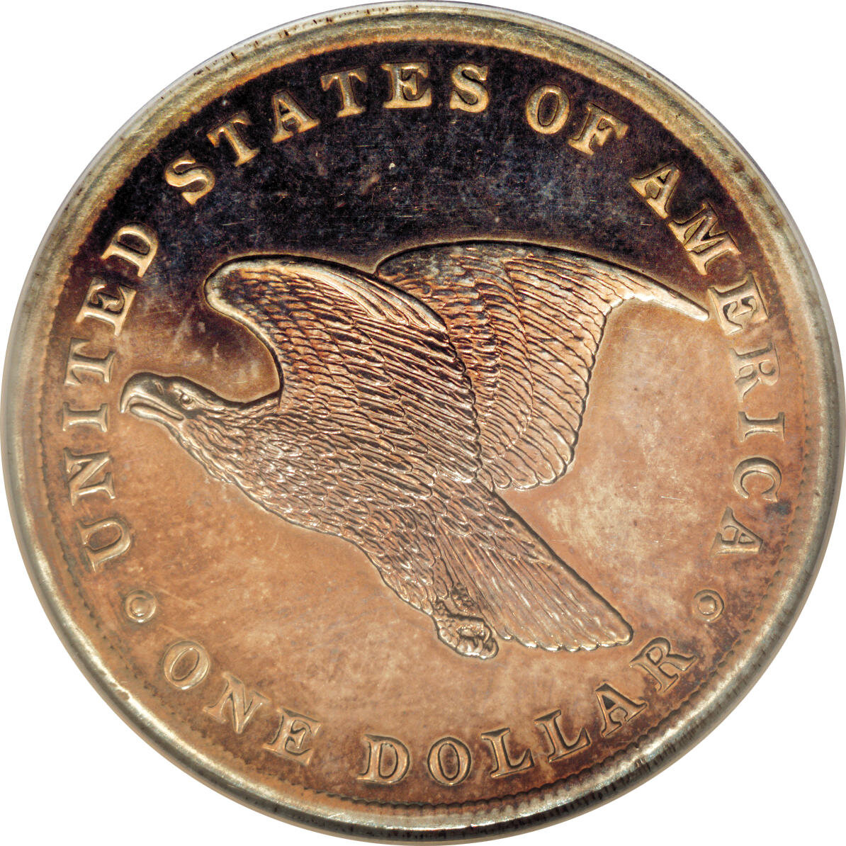 image for: 1838 P$1 Name Omitted, Judd-84 Restrike, Pollock-93, R.5--Polished, Artificially Toned--NCS. Impaired Proof....