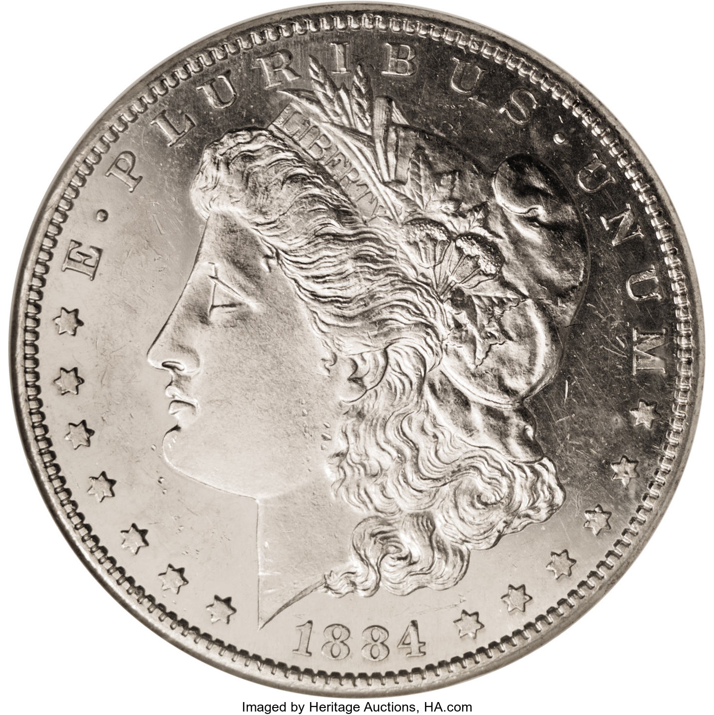 image for: 1884-S $1 MS61 Deep Mirror Prooflike NGC....