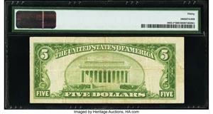 image for: Fr. 1955-I* $5 1934 Federal Reserve Star Note. PMG Very Fine 30....