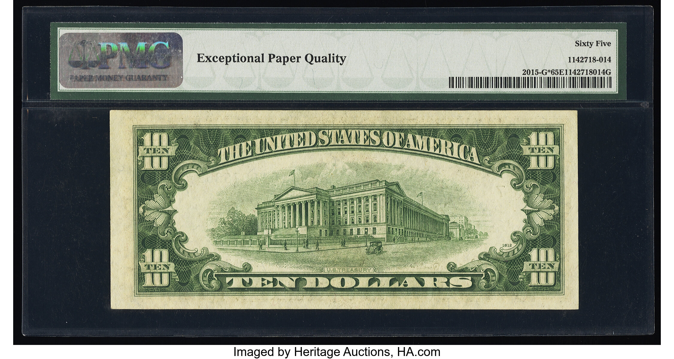 image for: Fr. 2015-G* $10 1950E Federal Reserve Note. PMG Gem Uncirculated 65 EPQ....