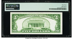 image for: Fr. 1950-D $5 1928 Federal Reserve Note. PMG Choice Uncirculated 63....