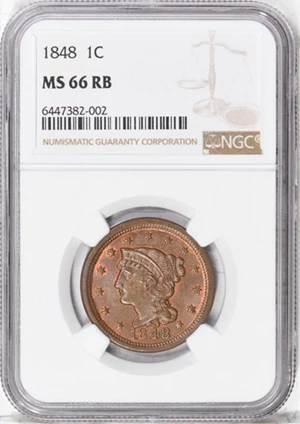 image for: 1C 1848 NGC MS66 RB