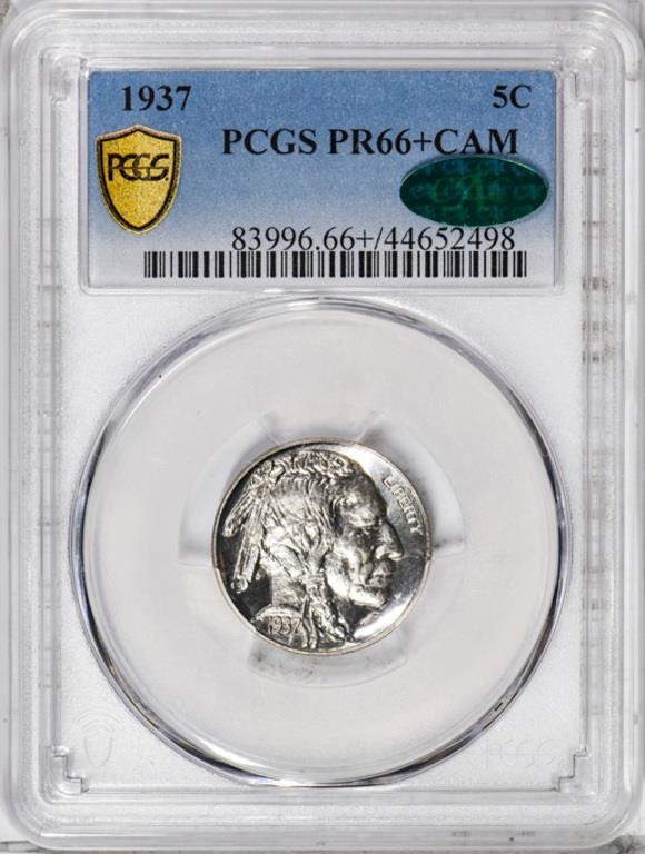 image for: 5C 1937  PCGS  PR66+ CAM CAC