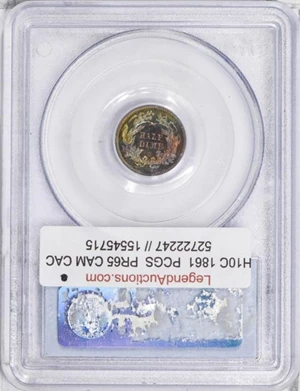 image for: H10C 1861 PCGS PR65 CAM CAC