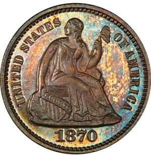 image for: H10C 1870 PCGS PR65 CAM CAC