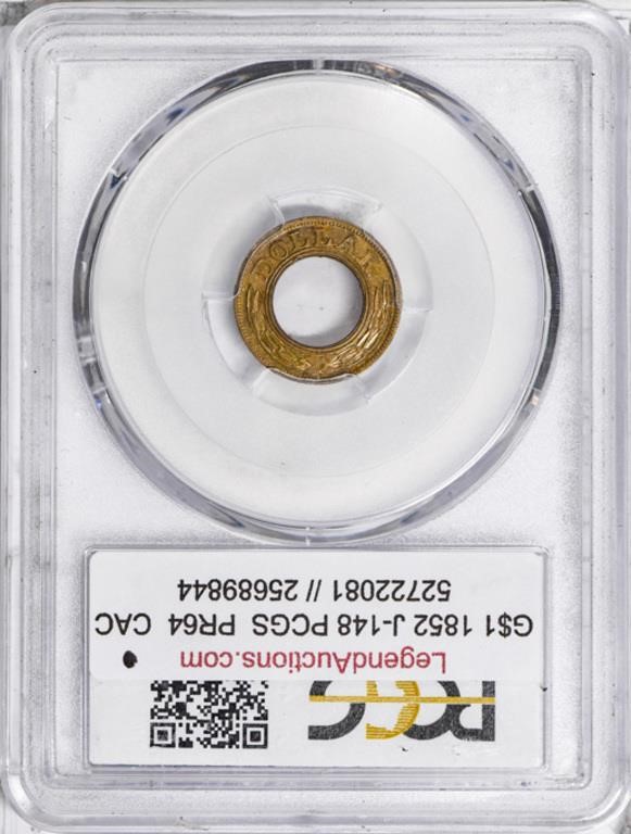 image for: $1 1852 J-148. PCGS  PR64  CAC