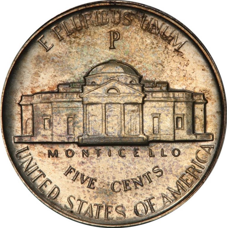 Jefferson Nickel 5c Silver War Issues, 1942 [Type] PR61 thumbnail 2