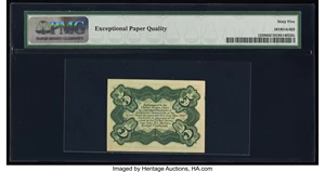 image for: John Burke Courtesy Autographed Fr. 1239 5¢ Third Issue PMG Gem Uncirculated 65 EPQ....