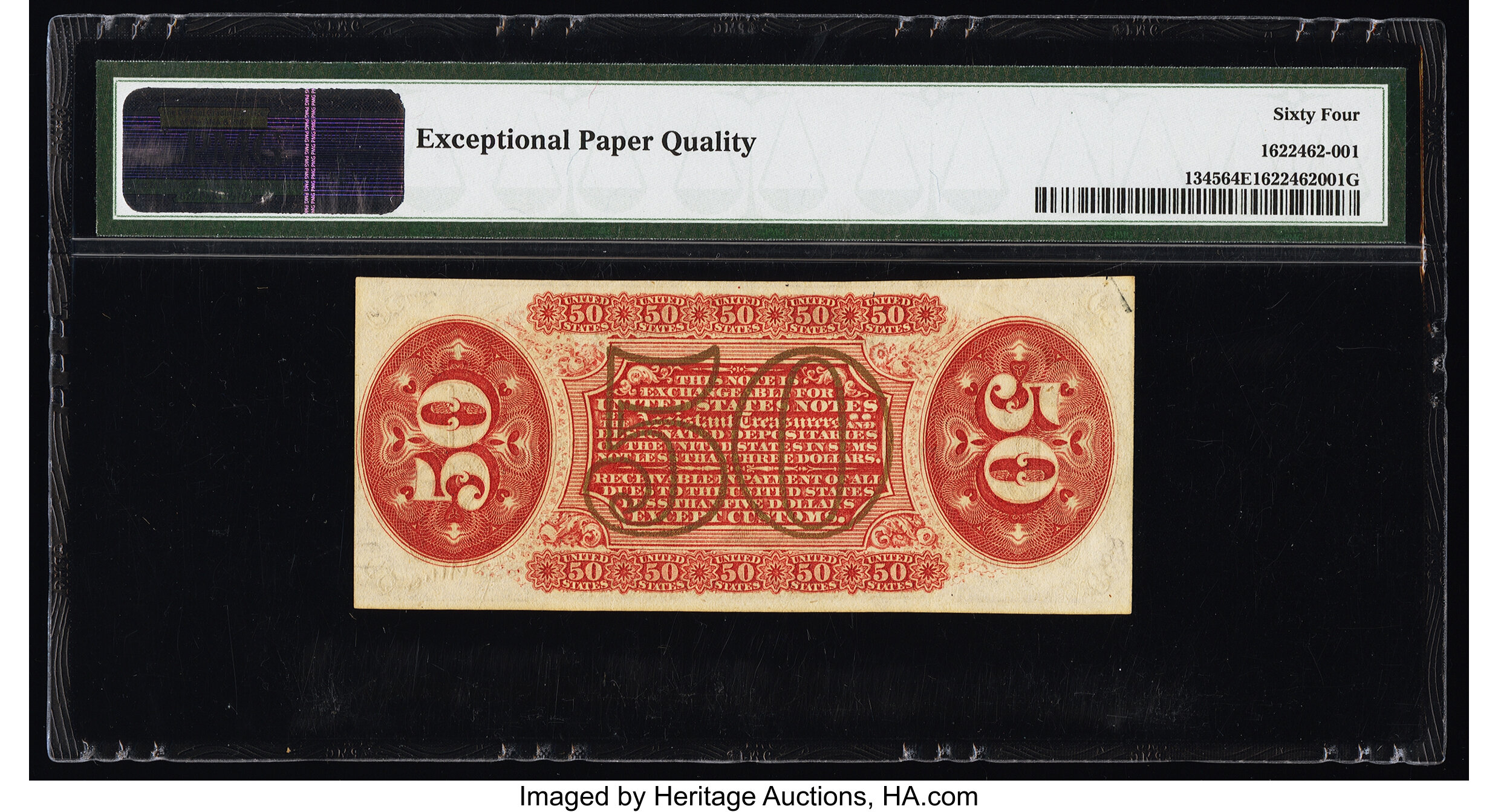 image for: Fr. 1345 50¢ Third Issue Justice PMG Choice Uncirculated 64 EPQ....