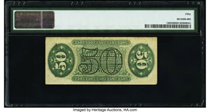 image for: Fr. 1365 50¢ Third Issue Justice PMG About Uncirculated 50....